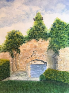 Brenda, Waterton Hall chapel ruins, watercolour.jpg